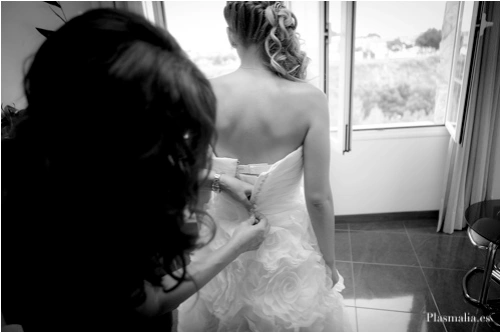Fotos en casa de la novia