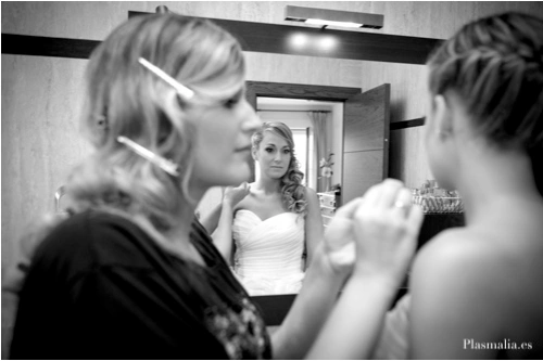 Maquillaje casa de la novia