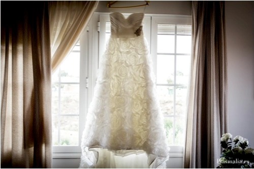 Vestido novia rosa clara